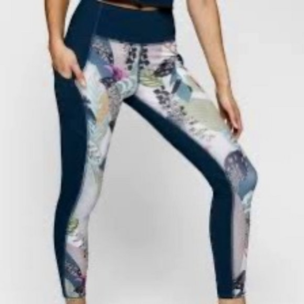 Athleta‎ Elation Floral Color Block Crp S VGUC